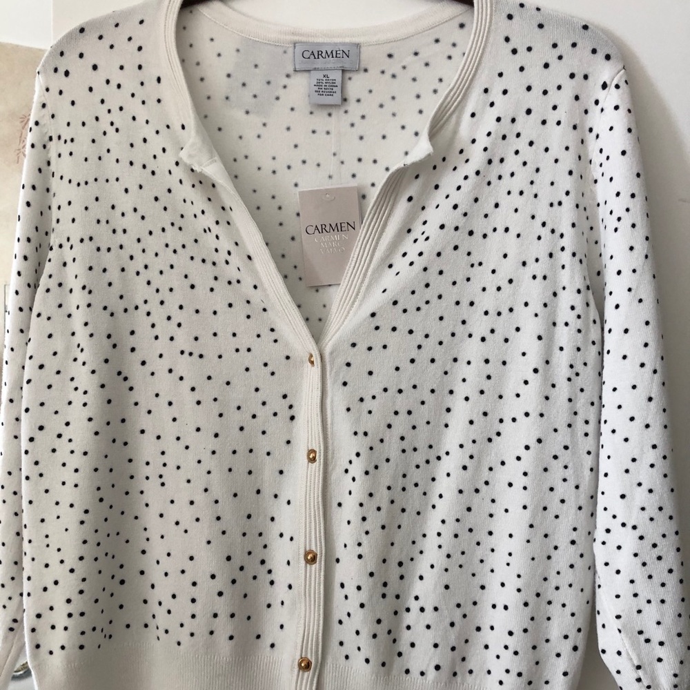 Carmen polka dot sweater cardigan jacket